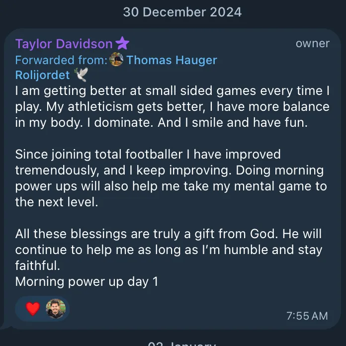 Total Footballer client result — December 2024, screenshot 1