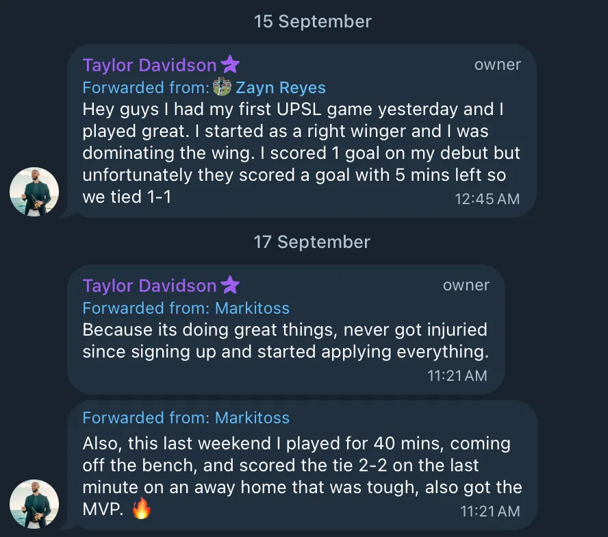 Total Footballer client result — September 2025, screenshot 2