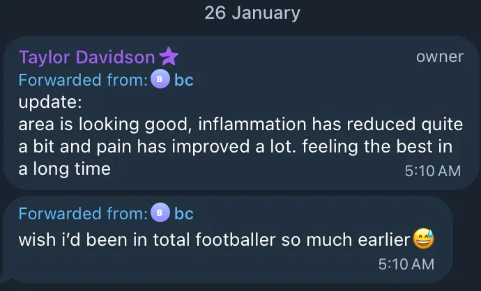 Total Footballer client result — January 2025, screenshot 2
