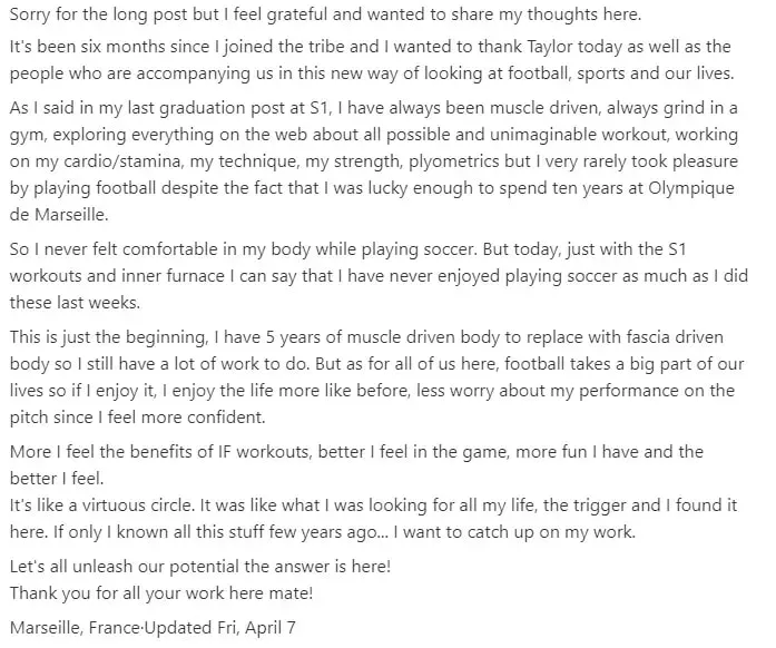 Total Footballer client result — September 2024, testimonial 10