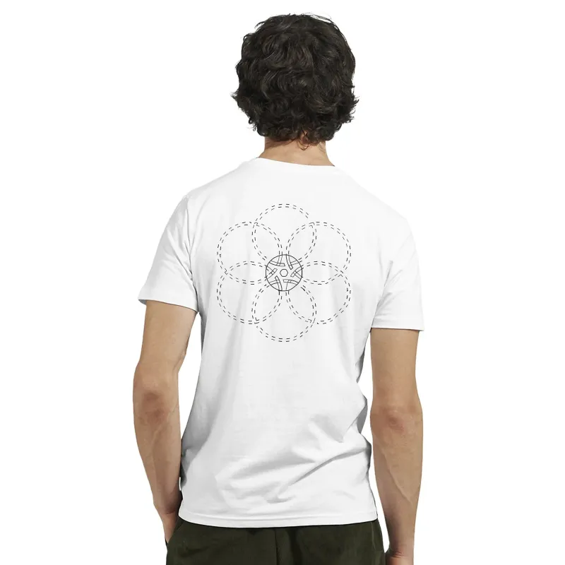 Football Entangled jersey, back — Entangled graphic on organic cotton