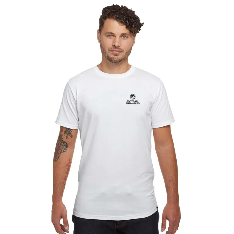 Football Entangled jersey, front — chest logo on organic cotton